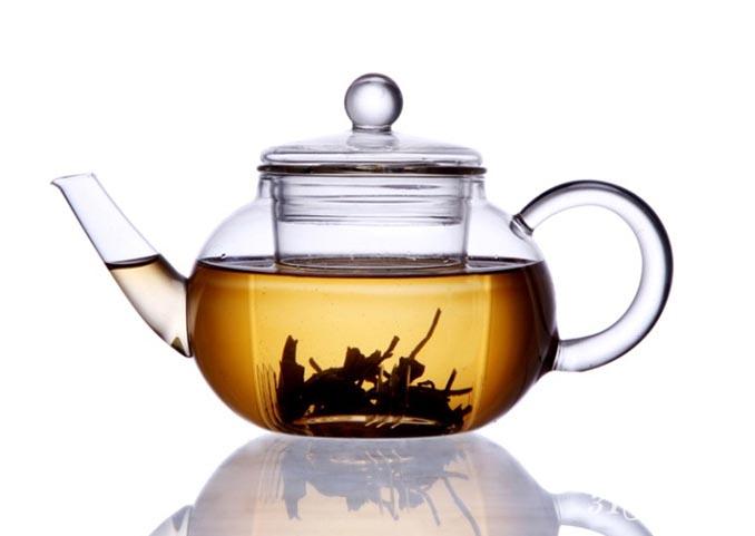 雅集扁形泡茶壶 玻璃壶耐高温可过滤 花茶水壶茶具