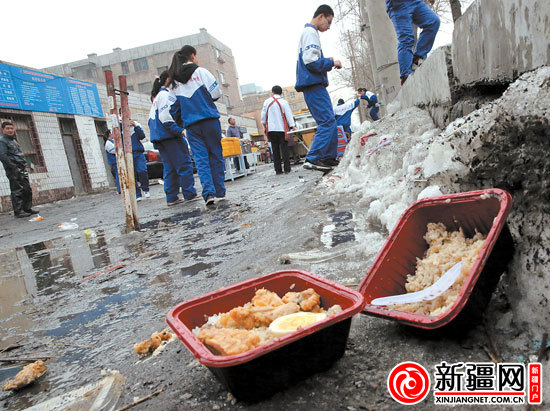 在塑料袋的垃圾