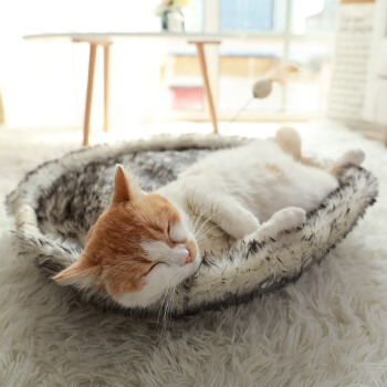 工厂直销 三用多功能天然毛毡布宠物床保暖猫窝猫床 猫狗外出箱