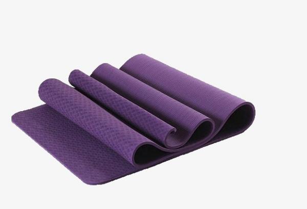 皮尔瑜伽 pvc6mm纯色防滑瑜伽垫紫色 附带背包
