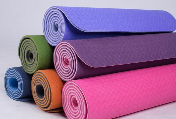促销优质tpe瑜珈垫 工厂批发6mm 多色环保瑜伽垫