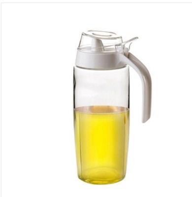 550ml 自动开合玻璃油瓶食用油大号装油瓶不挂油家用厨房防漏油瓶