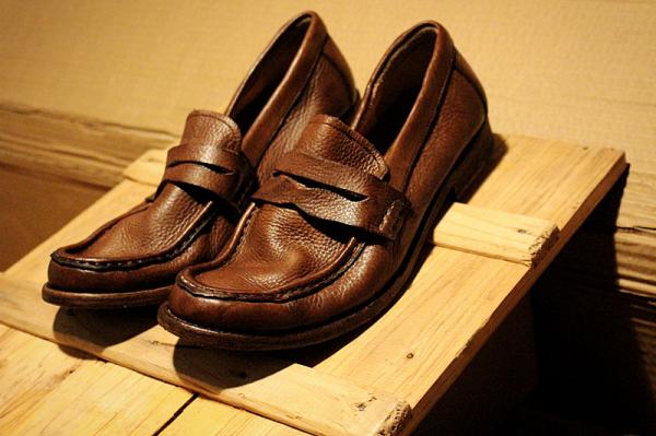 金铆钉固特异复古棕做旧皮鞋 guidi 水洗皮手工扎线真皮 jiniwu2016
