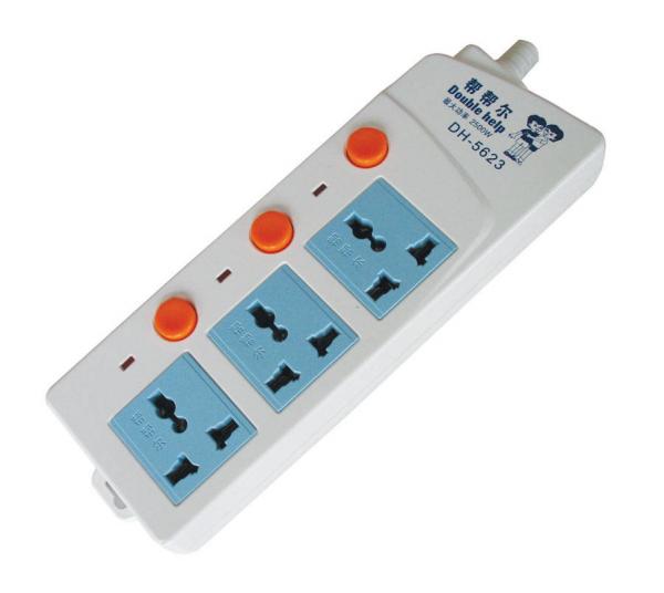 d-park 插线板 双usb插座 创意可变型国标独立开关排插/拖线板/插板