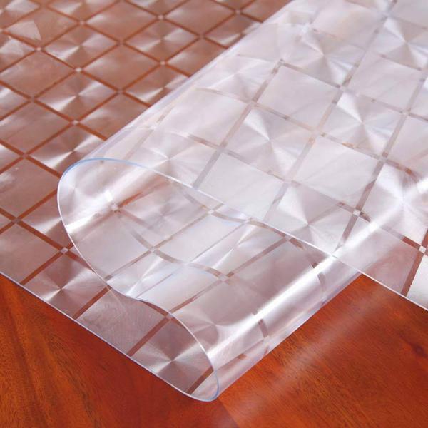 桌布防水加厚透明塑料铺桌子桌面垫子磨砂印花水晶板
