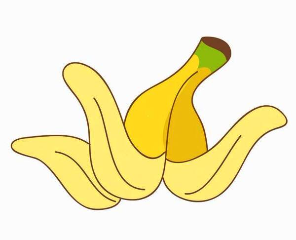 香蕉皮矢量图图片